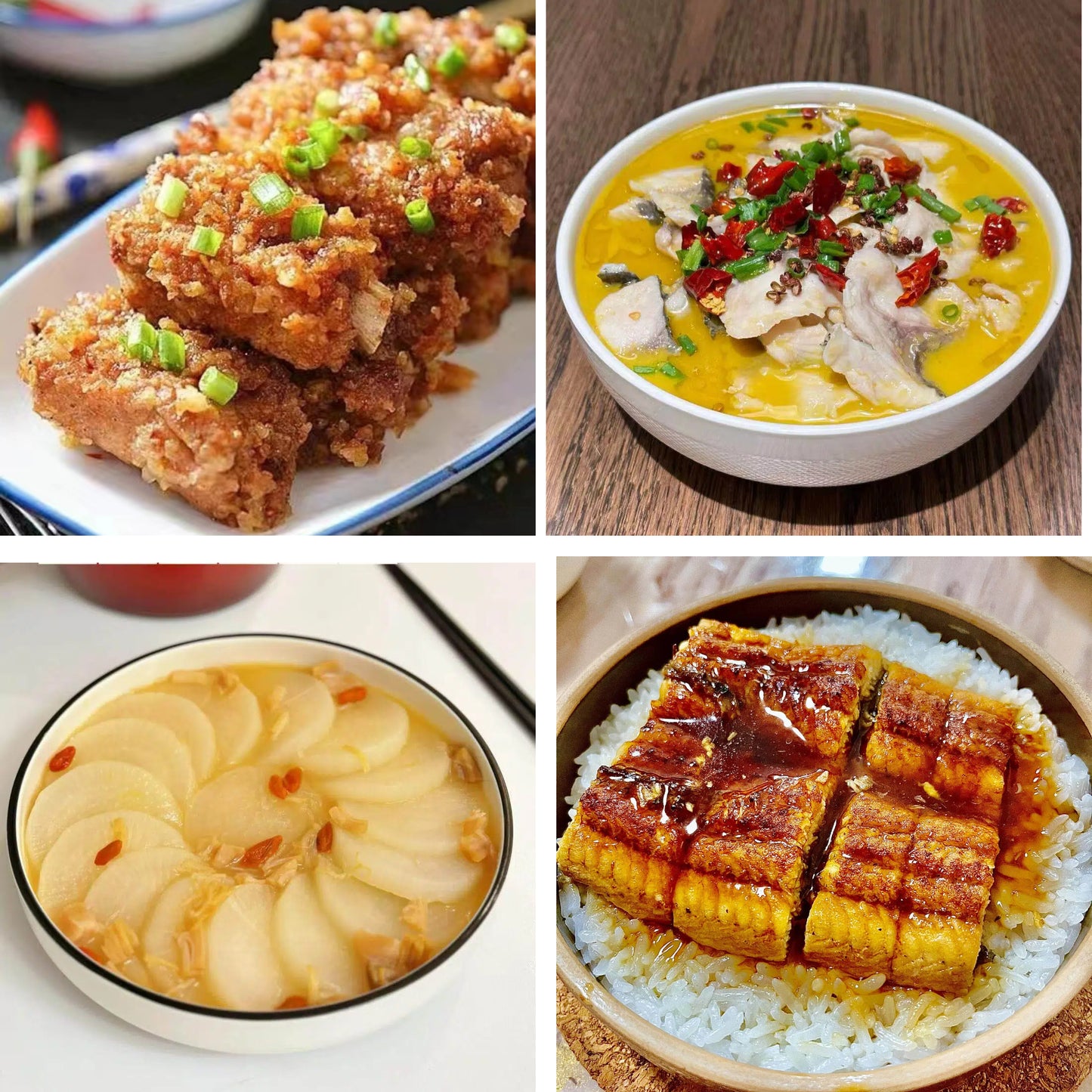 3月18日周三（A餐）无辣不欢：粉蒸排骨     金汤鱼片🌶️     鸡汤萝卜     鳗鱼钵仔饭（2钵）