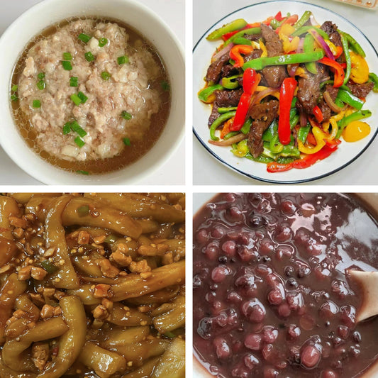 8月13日周四（A餐）无辣不欢：马蹄蒸肉饼     豉椒炒牛肉     肉沫茄子    陈皮红豆沙