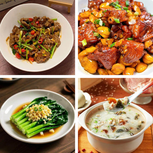10月26日周日（A餐）无辣不欢：小炒黄牛肉🌶️      栗子焖鸡      蒜蓉菜心     皮蛋瘦肉粥