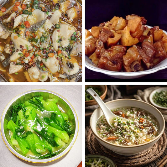 7月31日周五（A餐）无辣不欢：水煮鱼🌶️     莲藕炖排骨    蒜香青江菜    西湖牛肉羹