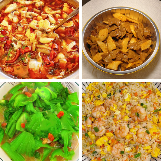 8月10日周一（A餐）无辣不欢：豆花鱼片🌶️      菌菇炒牛肉      上汤煲淋芥菜心    虾仁腊肠炒饭