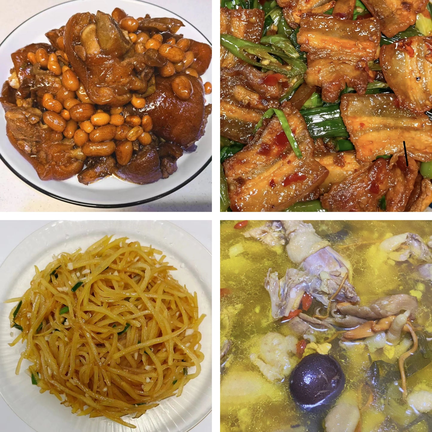 8月6日周四（A餐）无辣不欢：美容猪手焖花生    川式回锅肉🌶️     醋溜土豆丝    土鸡菌菇汤
