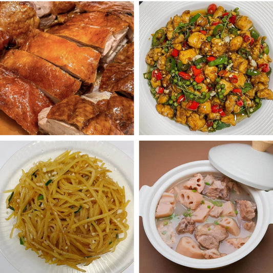 6月1日周一（A餐）无辣不欢：广东烧鸭      清椒炒鸡丁🌶️      醋溜土豆丝   莲藕排骨汤
