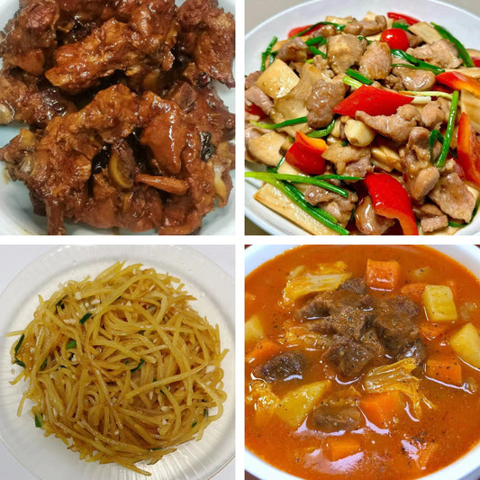 2月6日周五（A餐）无辣不欢：酱香骨架      杏鲍菇炒肉片      醋溜土豆丝     罗宋汤