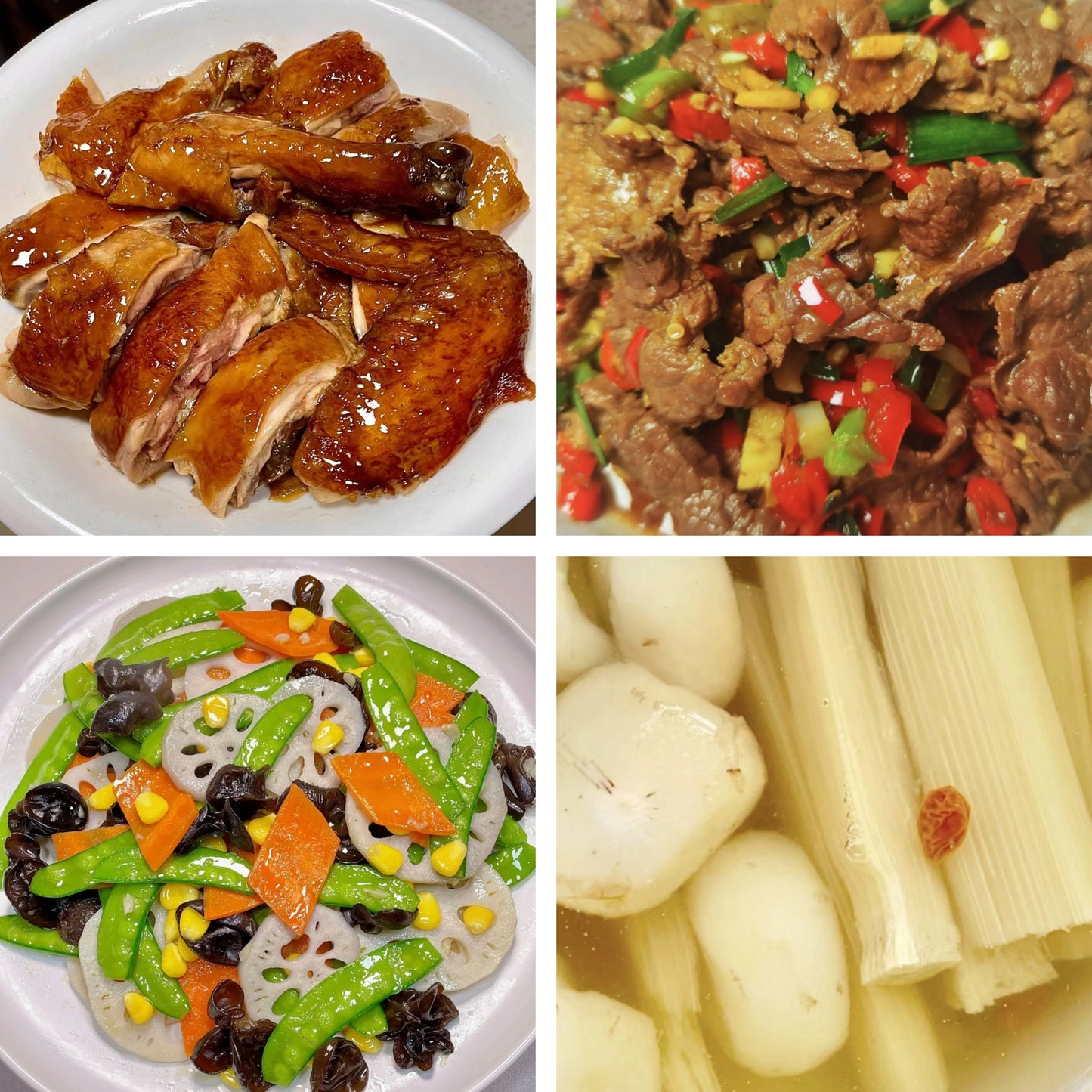 7月24日周五（A餐）无辣不欢：易佰招牌豉油鸡     农家小炒肉🌶️    荷塘小炒    茅根竹蔗马蹄水