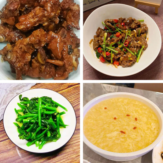 9月2日周三（A餐）无辣不欢：酱香骨架     小炒黄牛肉🌶️     姜汁炒芥兰     鸡茸玉米羹