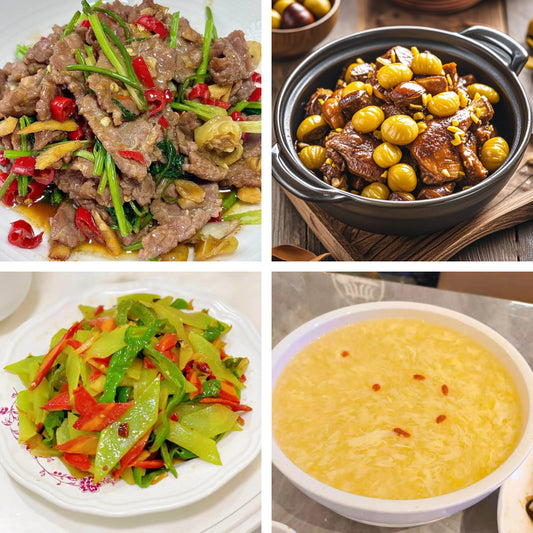 3月9日周一（A餐）无辣不欢：泡椒牛肉🌶️     栗子焖鸭     莴笋炒青红椒     鸡茸玉米羹