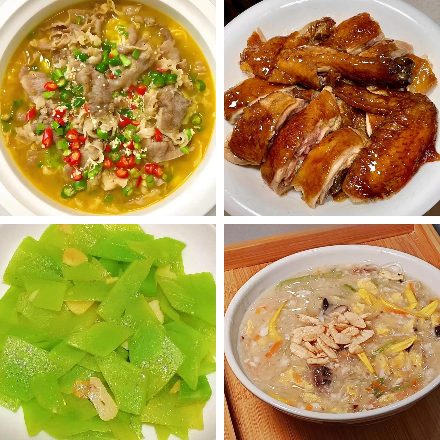 8月5日周三（A餐）无辣不欢：金针菇肥牛🌶️     易佰招牌豉油鸡     清炒莴笋     三丝仿肚羹