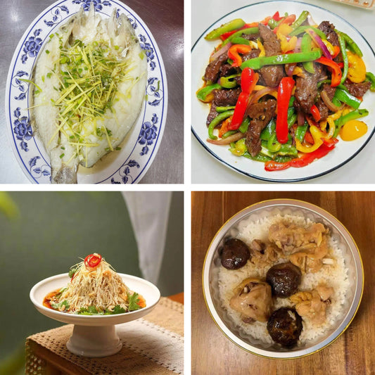 7月22日周三（A餐）无辣不欢：湛江特色一夜埕（鲈鱼）   豉椒炒牛肉    鲜虾火腿大煮干丝    香菇滑鸡钵仔饭（2钵）