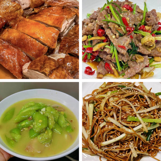 7月15日周三（A餐）无辣不欢：广东烧鸭     泡椒牛肉🌶️    上汤丝瓜     豉油皇炒面