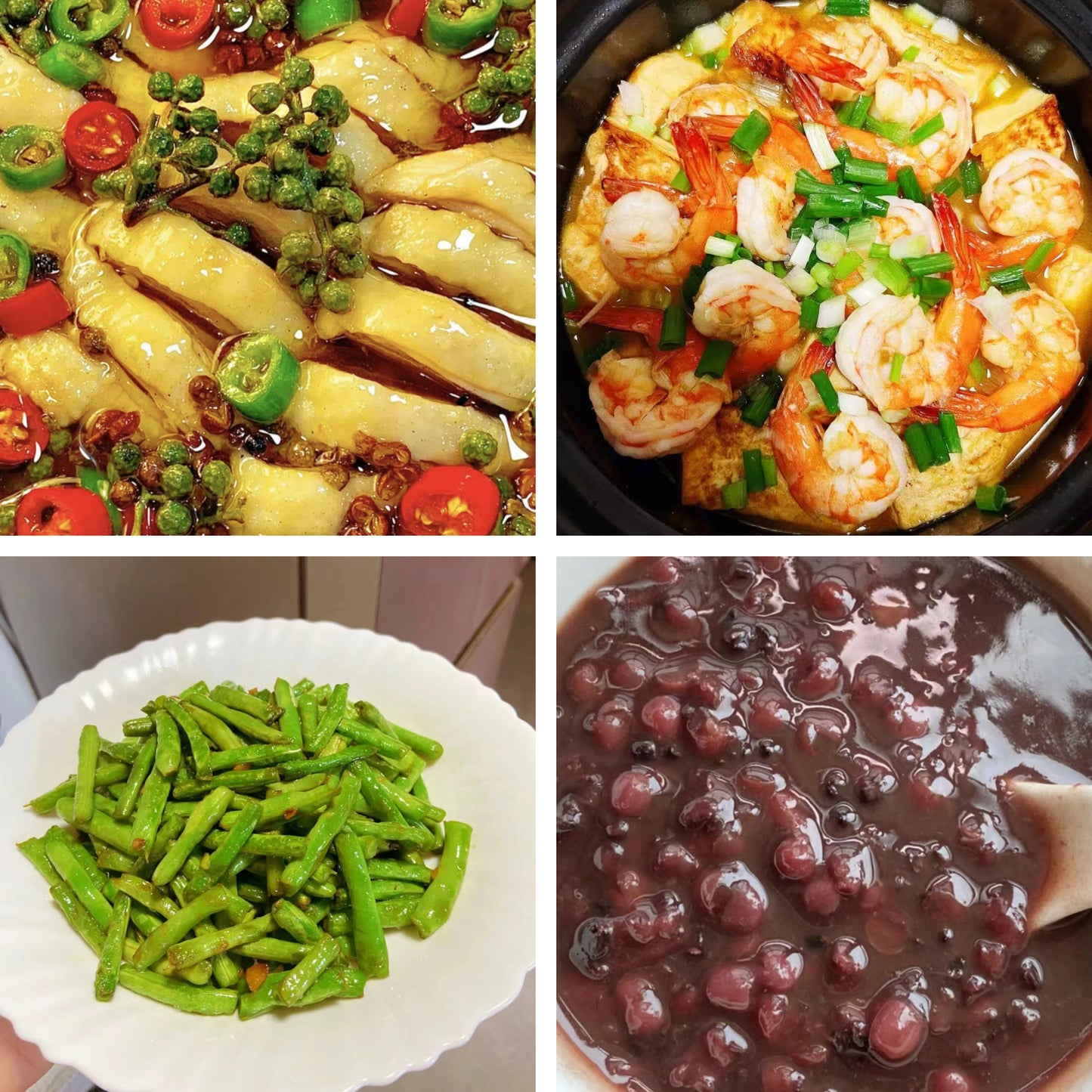 7月23日周四（A餐）无辣不欢：藤椒鸡🌶️      海鲜豆腐煲      油盐豆角      陈皮红豆沙