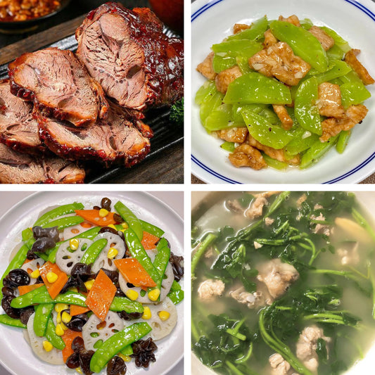 9月23日周三（B餐）家乡菜：香卤牛腱    莴笋炒肉片      荷塘小炒    龙骨西洋菜汤