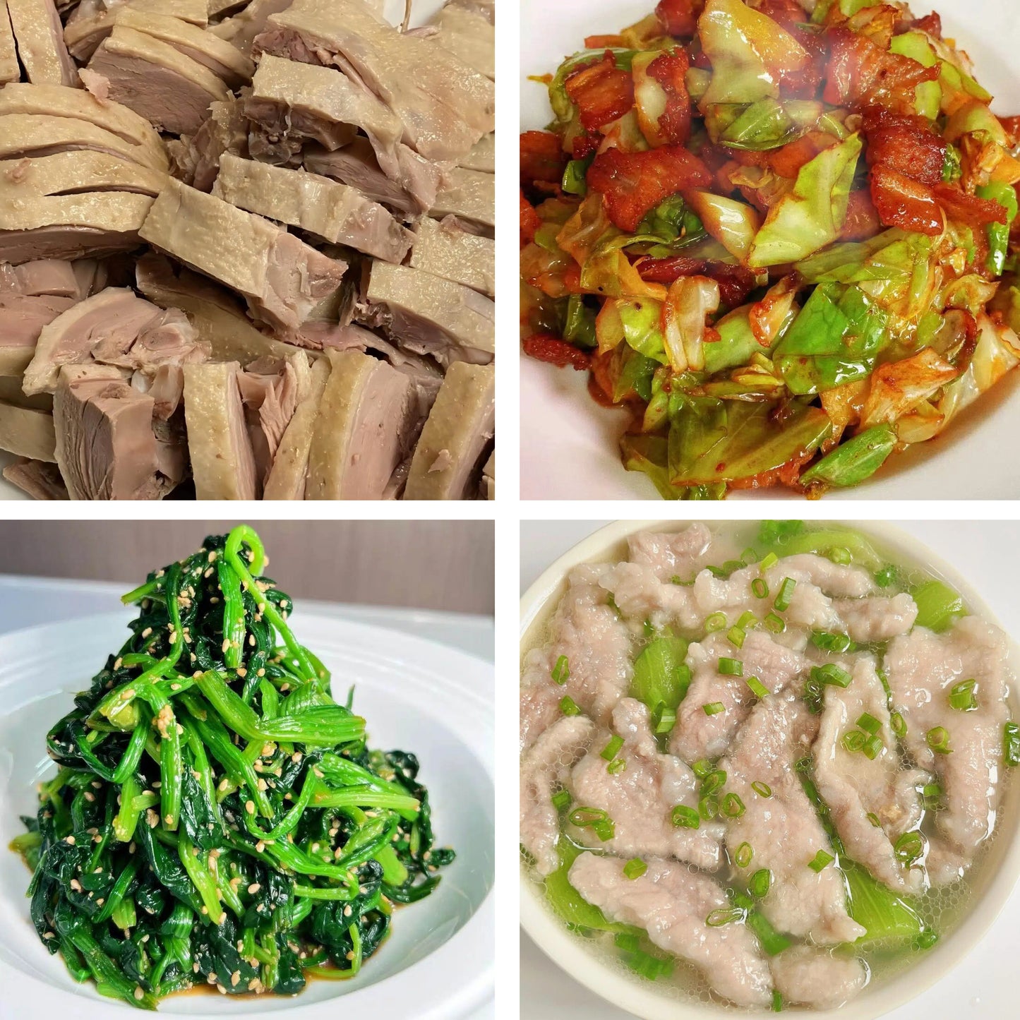 12月11日周四（B餐）家乡菜：南京盐水鸭     五花肉炒包菜       日式凉拌菠菜     丝瓜肉片汤