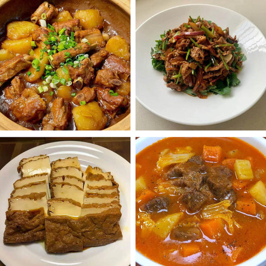 5月6日周三（B餐）家乡菜：排骨炖土豆     孜然羊肉     卤水豆腐    罗宋汤