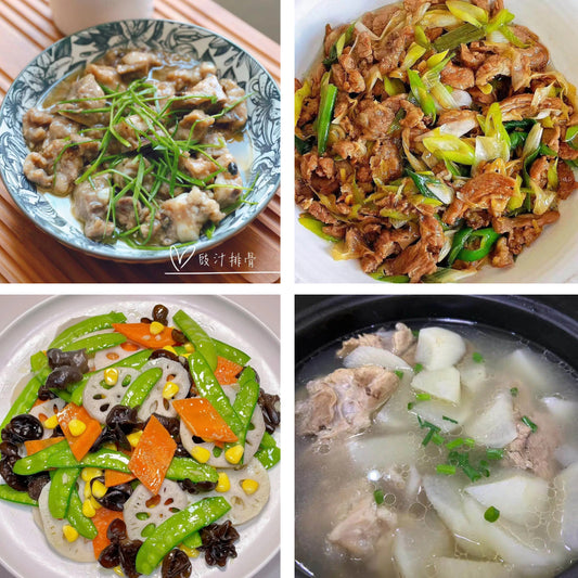 12月10日周三（B餐）家乡菜：豉汁蒸排骨     葱爆羊肉     荷塘小炒   筒骨萝卜汤