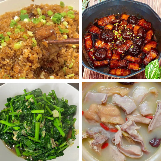 4月15日周三（B餐）家乡菜：糯香排骨      香菇焖五花肉     清炒油菜     胡椒猪肚鸡汤