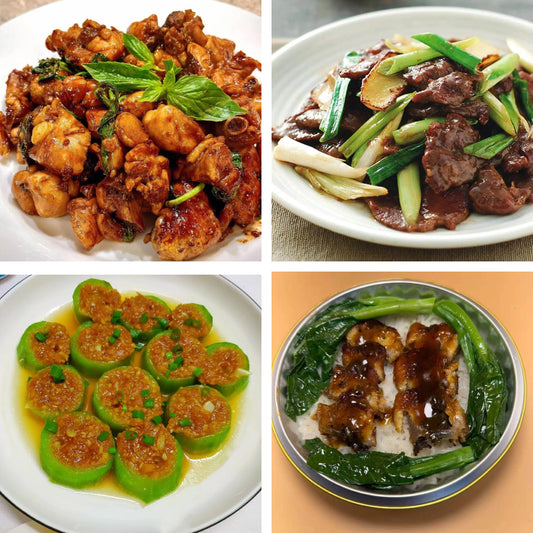 4月16日周四（B餐）家乡菜：石锅三杯鸡     葱爆牛肉    蒜蓉蒸丝瓜     鳗鱼钵仔饭（2钵）