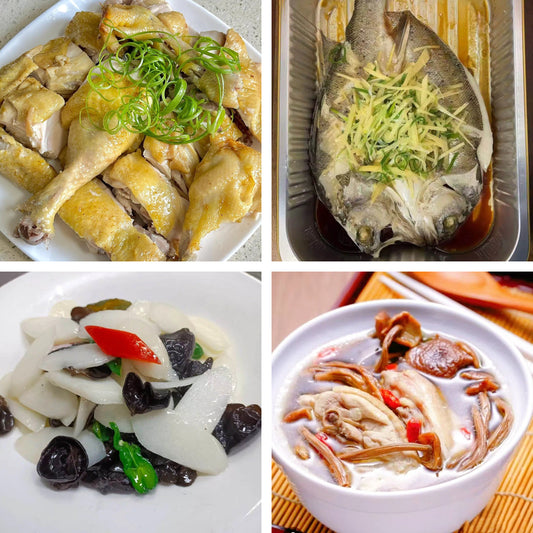 8月24日周一（B餐）家乡菜：客家盐焗鸡     清蒸海鲈鱼   山药炒木耳    茶树菇炖鸡汤