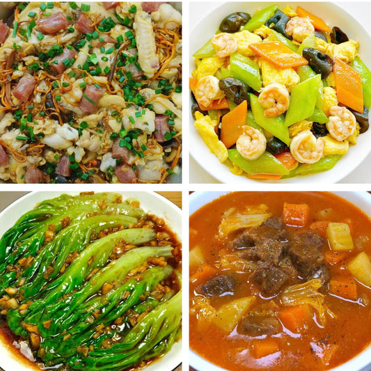 6月7日周日（B餐）家乡菜：虫草花腊肠蒸鸡    时蔬炒大虾球     白灼生菜    罗宋汤