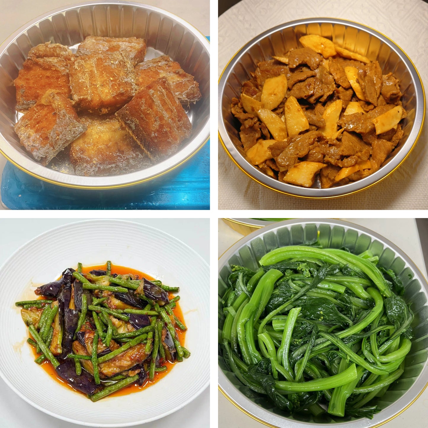 9月10日周四（B餐）家乡菜：椒盐带鱼    杏鲍菇炒牛肉     长豆角烧茄子    上汤油菜
