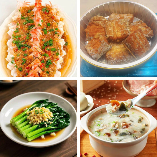 10月26日周日（B餐）家乡菜：蒜蓉粉丝蒸开边虾     椒盐带鱼    蒜蓉菜心    皮蛋瘦肉粥