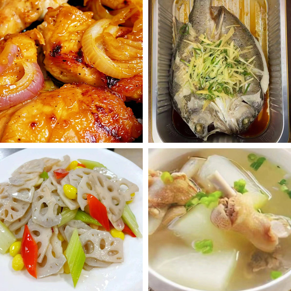 10月22日周四（B餐）家乡菜：洋葱鸡扒     清蒸鲈鱼    西芹炒莲藕   老鸭冬瓜汤