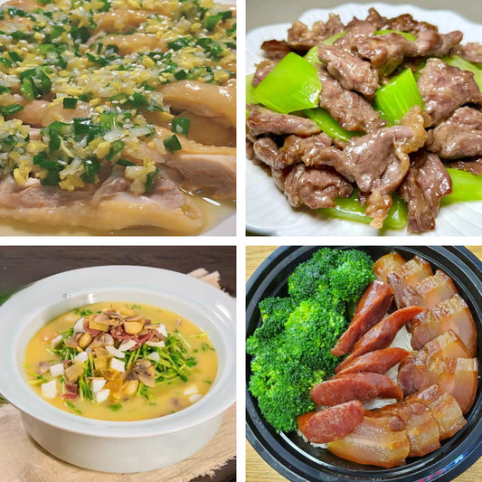 10月20日周二（B餐）家乡菜：广东葱油鸡    莴笋炒牛肉     上汤鸡丝豆苗    腊味钵仔饭（2钵）