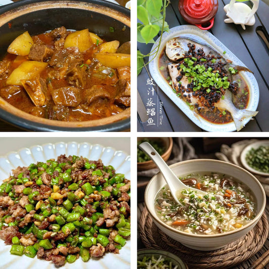 12月8日周一（B餐）家乡菜：土豆烧牛肉    豉汁蒸鲳鱼     肉沫四季豆      西湖牛肉羹