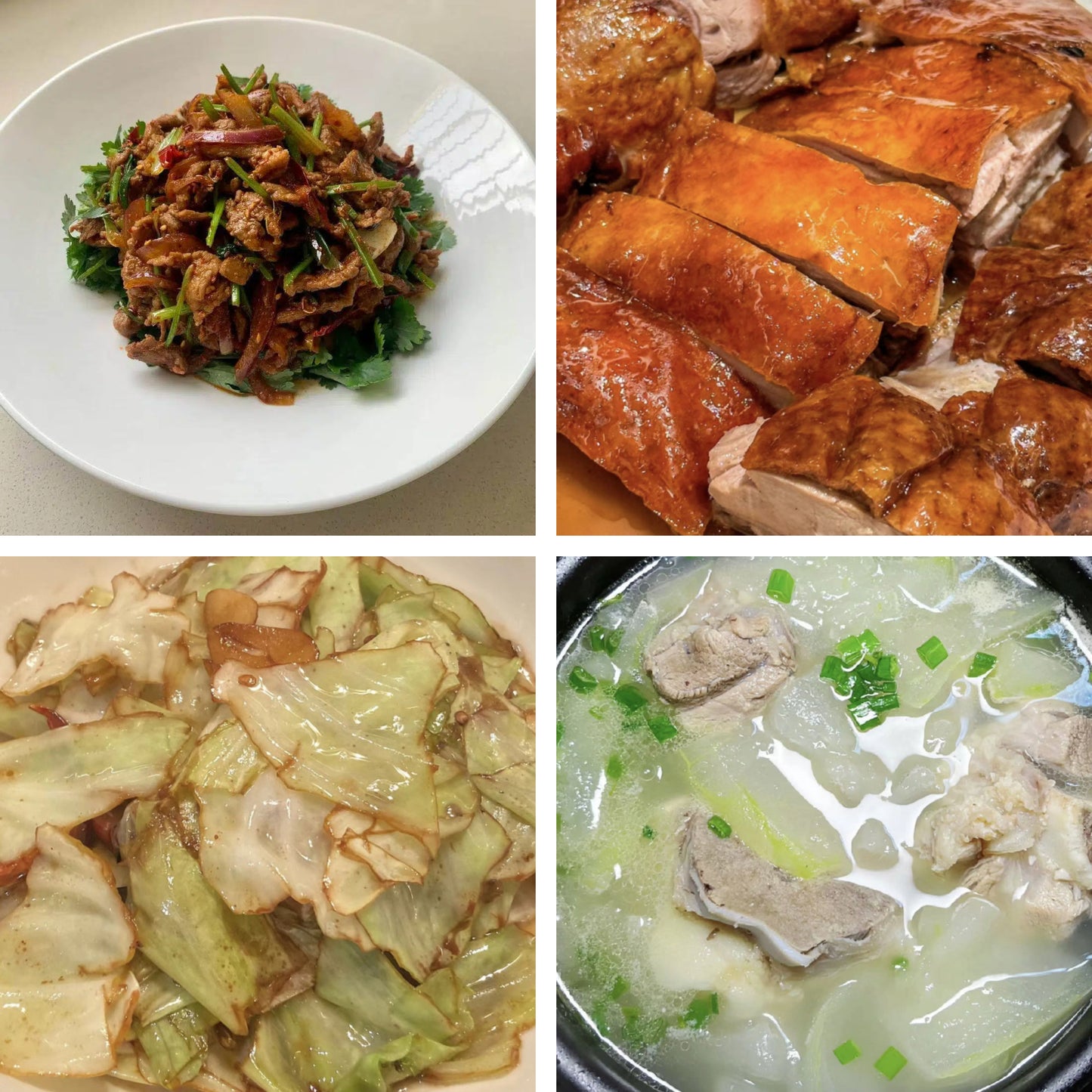 8月18日周二（B餐）家乡菜：孜然羊肉    广东烧鸭     手撕包菜     薏米冬瓜龙骨汤