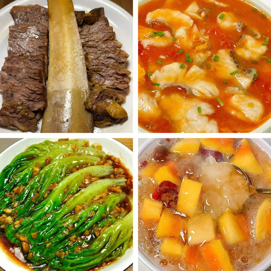 9月15日周二（B餐）家乡菜：酱香牛肋排     番茄鱼片    白灼生菜    美容雪耳炖木瓜（甜）