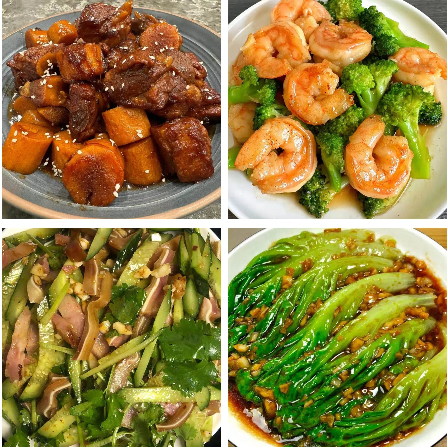 6月22日周一（B餐）家乡菜：山药排骨     西蓝花炒虾仁    黄瓜拌猪耳    白灼生菜