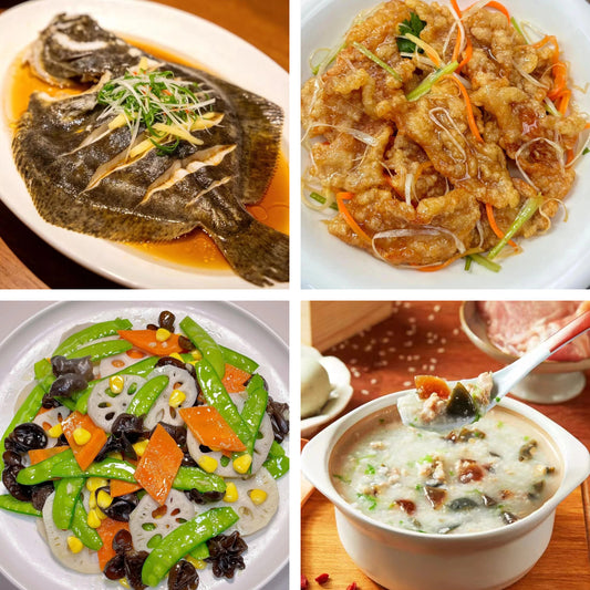 10月18日周日（B餐）家乡菜：清蒸多宝鱼     糖醋锅包肉       荷塘小炒     皮蛋瘦肉粥