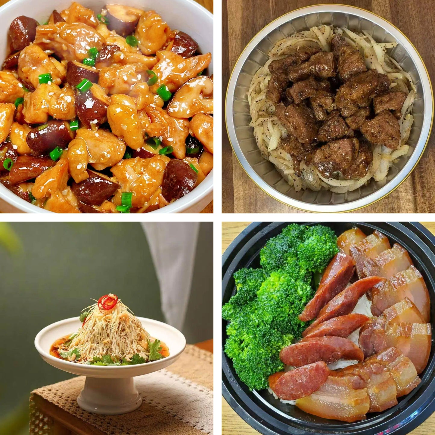 2月9日周一（B餐）家乡菜：野山菌蒸走地鸡      黑椒牛仔粒      扬州大煮干丝       腊味钵仔饭（2钵）