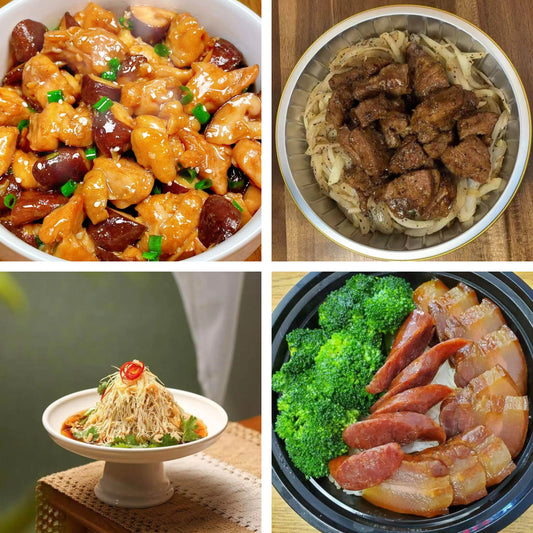 2月9日周一（B餐）家乡菜：野山菌蒸走地鸡      黑椒牛仔粒      扬州大煮干丝       腊味钵仔饭（2钵）