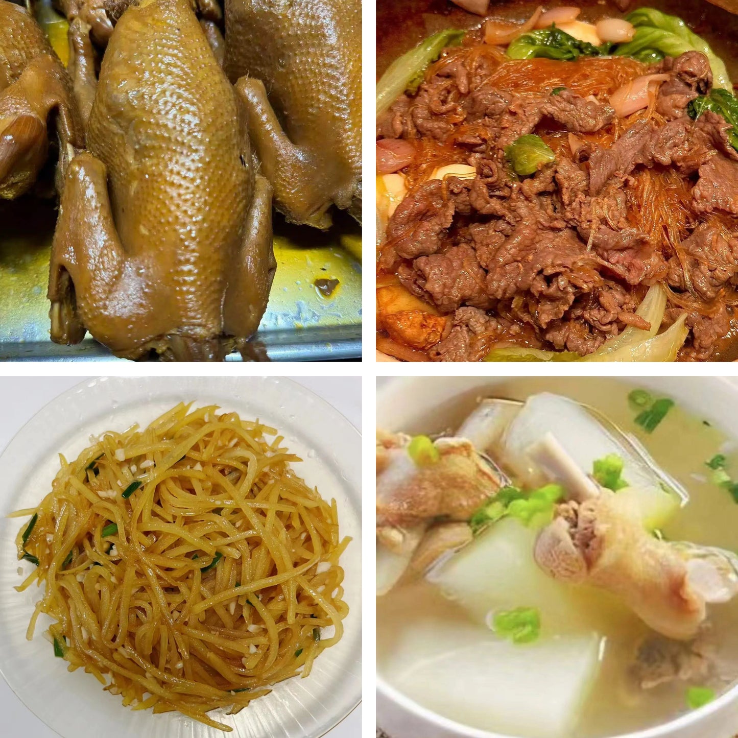 9月11日周五（B餐）家乡菜：酱香土鸡（整只）     沙茶牛肉粉丝煲     蒜香土豆丝    老鸭冬瓜汤