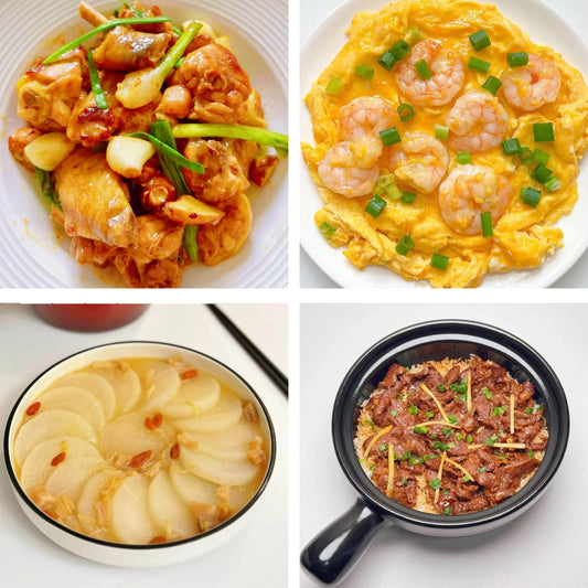 5月21日周四（B餐）家乡菜：姜葱炒走地鸡     虾仁炒滑蛋     鸡汤萝卜    牛肉钵仔饭（2钵）