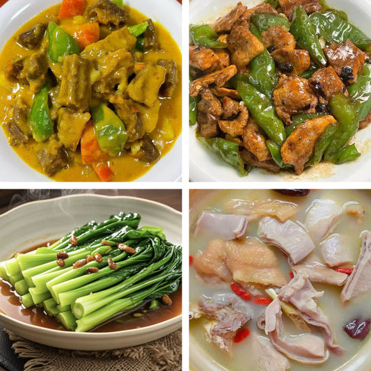 3月13日周五（B餐）家乡菜：咖喱焖牛腩     豉椒炒肉片    蚝油芥兰    胡椒猪肚鸡汤