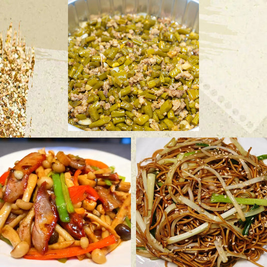 5月1日周五（C餐）精致小餐：肉沫酸豆角🌶️     XO酱叉烧炒杂菌     豉油皇炒面