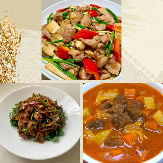 2月6日周五（C餐）精致小餐：杏鲍菇炒肉片     孜然羊肉      罗宋汤