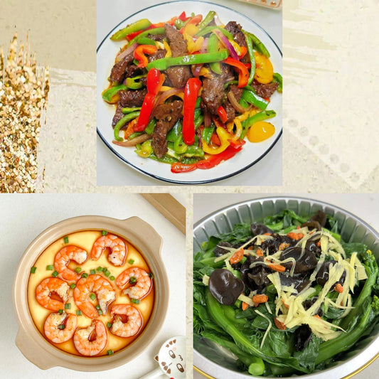 10月20日周一（C餐）精致小餐：豉椒炒牛肉     虾仁蒸蛋     上汤菜心