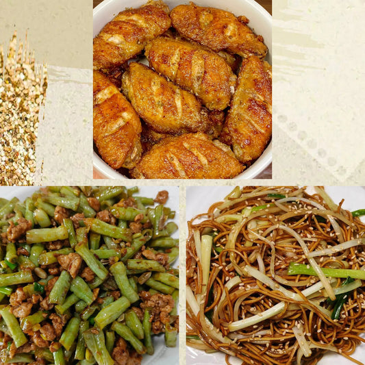 10月24日周五（C餐）精致小餐：椒盐鸡翅     肉沫豆角    豉油皇炒面