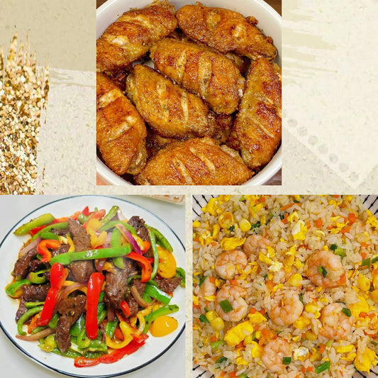 4月23日周四（C餐）精致小餐：椒盐鸡翅     豉椒炒牛肉      虾仁炒饭