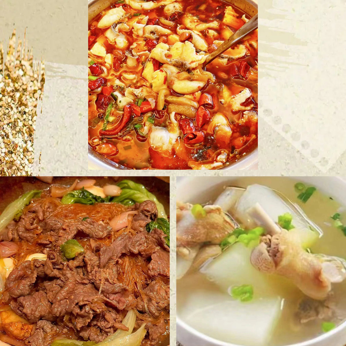 9月11日周五（C餐）精致小餐：豆花鱼片🌶️   沙茶牛肉粉丝煲    老鸭冬瓜汤