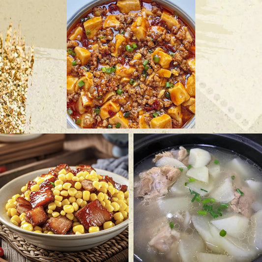 9月17日周四（C餐）精致小餐：麻婆豆腐🌶️    叉烧玉米粒     筒骨萝卜汤