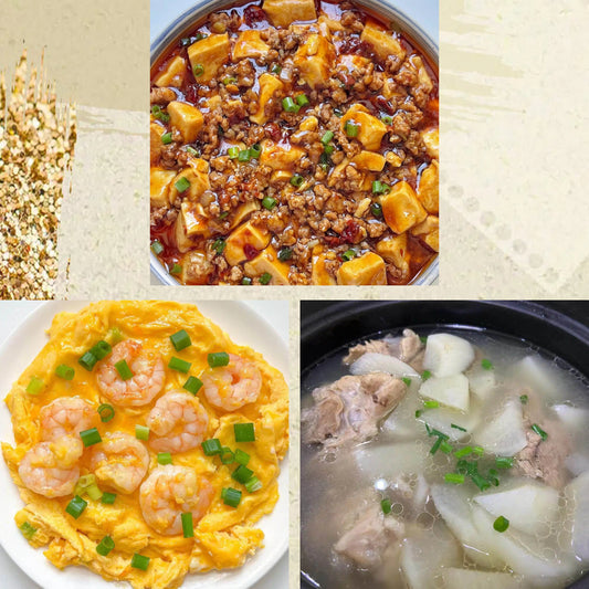 6月28日周日（C餐）精致小餐：麻婆豆腐🌶️      虾仁炒滑蛋    筒骨萝卜汤