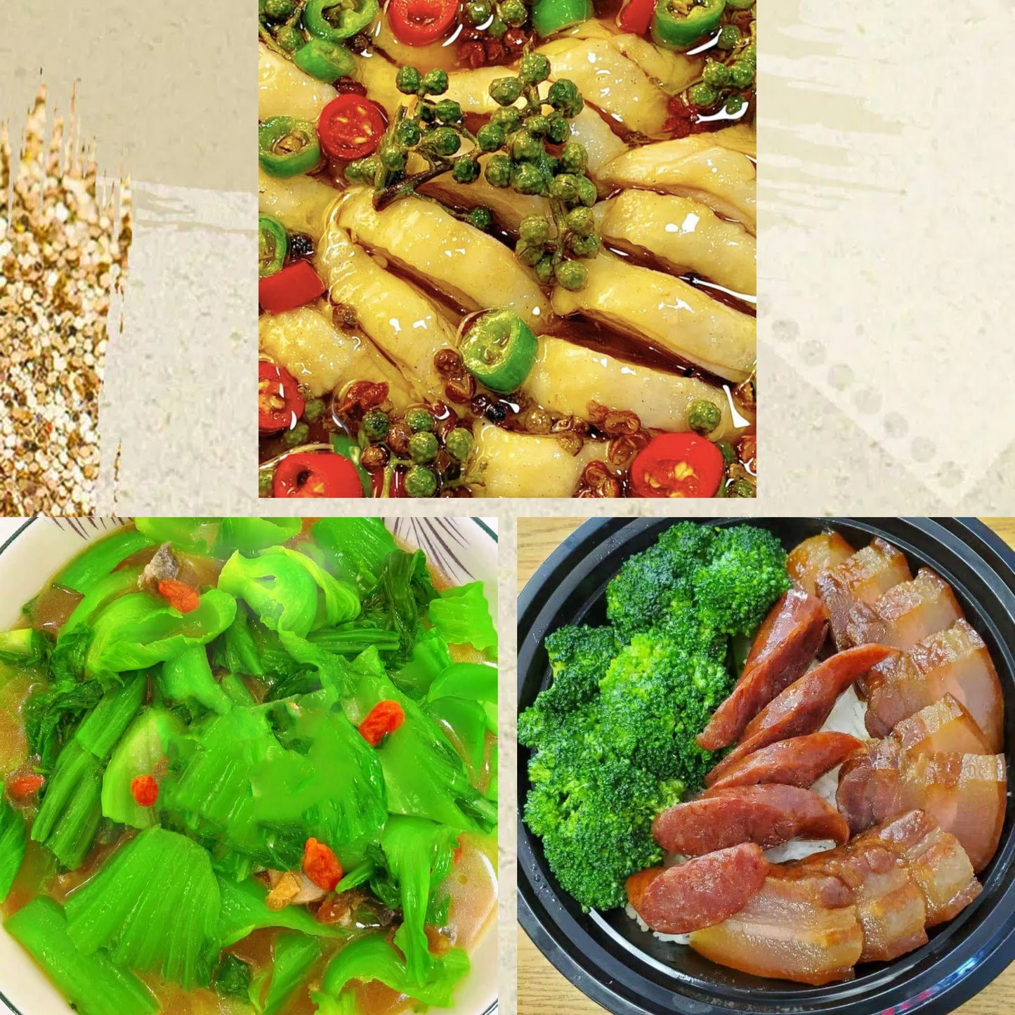 7月2日周四（C餐）精致小餐：藤椒鸡🌶️      上汤芥菜     腊味钵仔饭（2钵）