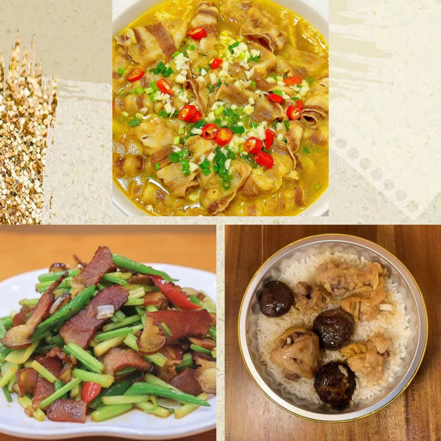 8月21日周五（C餐）精致小餐：金汤肥牛🌶️    时蔬炒腊味     香菇滑鸡钵仔饭（2钵）