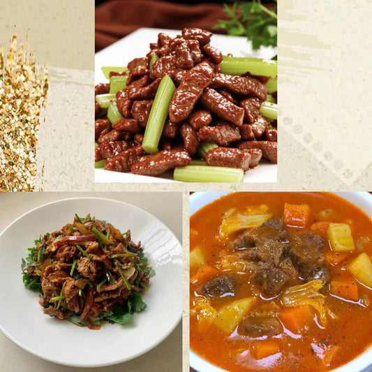 5月6日周三（C餐）精致小餐：西芹炒牛肉     孜然羊肉    罗宋汤
