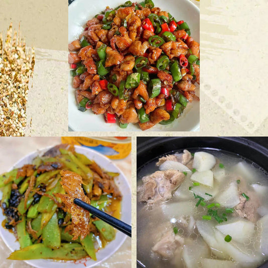 7月13日周一（C餐）精致小餐：鲜椒辣子鸡🌶️    莴笋炒豆豉鲮鱼    桶骨胡椒萝卜汤