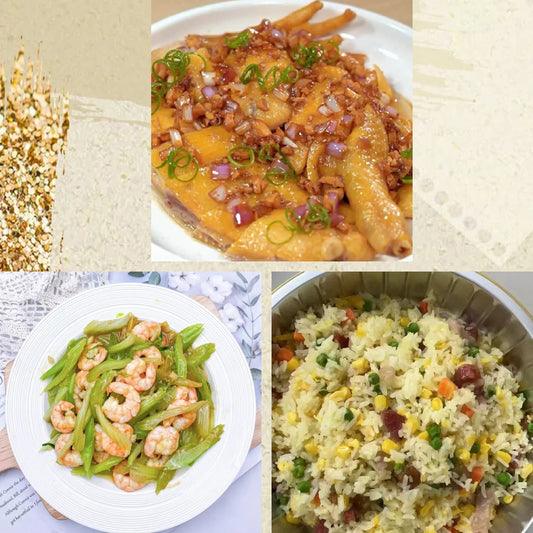 9月4日周四（C餐）精致小餐：红葱油淋鸡   西芹炒虾仁    顺德炒饭